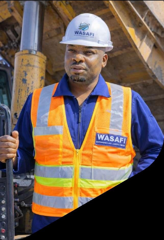 WASAFI representative in branded safety clothing, from the company profile